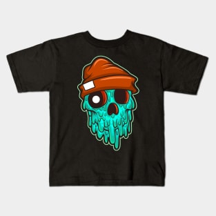 drippy skull Kids T-Shirt